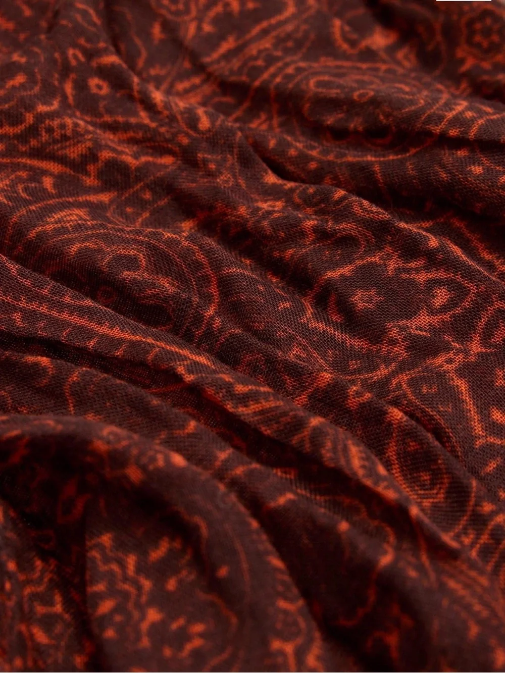 John Varvatos Burgundy Paisley Maxi Skirt